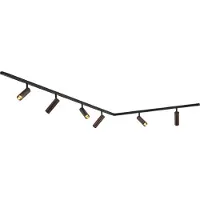 QAZQA Modernt skensystem med 6 spotlights mörkbrons 1-fas - Slimline Uzzy