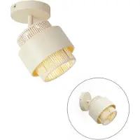 QAZQA Modern beige spotlight med rep, roterbar och lutbar - Kora