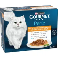 Gourmet Perle Mini Filets i sås med kalkon, anka, tonfisk, lamm våtfoder katt