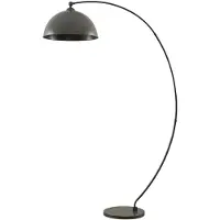 LINDBY Båglampa Jonera , Aluminium / grå / zink, Vardagsrum / matsal, Metall, Ungt boande, Golvlampa