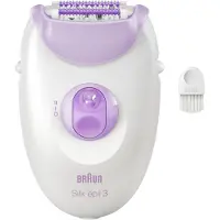 Braun Silk-épil 3 3-000, Lila, Vit, 20 pincetter, MicroGrip, AC, 100 - 240 V, 50 - 60 hz