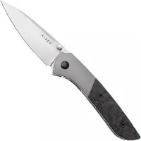 Kizer Cutlery Spitfire KI3690A1 Satin S35VN, Titanium Carbonfiber, Timascus Backspacer, pocket knife