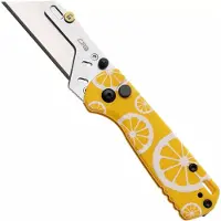 CJRB Boxer J1967-LM Stonewashed Blade Holder, Yellow G10, pocket knife