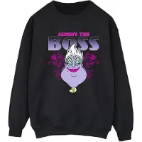 Disney Womens/Ladies The Little Mermaid Ursula Mum Is The Boss Sweatshirt (Black)