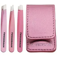 Tweezerman Micro Mini Pinzetten Set 3-tlg. Pink Pincett 1 st