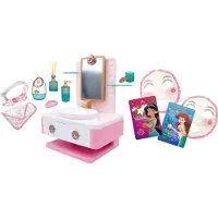 Disney Princess Style Collection Girls Deluxe Day Spa med Realistic Steamer Play Hudvrdsartiklar och riktigt rinnande vatten 20+ delar