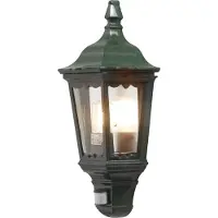 Konstsmide Utomhus vägglampa med rörelsesensor FIRENZE, Grön, Glas, Lantlig / rustik