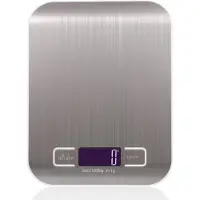 Neoglint Köksvåg Digital Matvåg 10KG Mätområde för Matlagning Bakning g lb oz ml kg Mjölk ml Silver-rechargeable range 10kg silver
