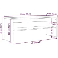 vidaXL TV-skåp Sonoma-ek 100 x 35 x 40 cm Konstruerat trä