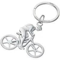 Troika nyckelring Mountain Bike i metall, silver