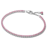 Pandora Timeless silver tennisarmband rosa zirkonium 593927C02-20