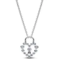 Pandora Moments silver hjärtlås halsband 394416C01-50