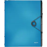 Leitz Solid - Klassifikationsmapp - 6 delar - för A4 (210 x 297 mm) - kapacitet: 200 ark - tabbad - blå