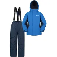 Mountain Warehouse Set med skidjacka och skidbyxor för barn/ungdomar (Blå)