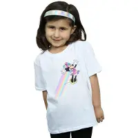 Disney Girls Minnie Mouse Whoosh Cotton T-Shirt (White)