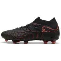 Puma Future 9 Ultimate FG Eclipse - Svart/Röd/Strong Gray - Gräs (FG), storlek 43