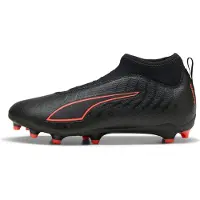 Puma Ultra 6 Match Laceless + FG/AG Eclipse - Svart/Röd Barn, storlek 38½