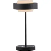 Schöner Wohnen LED bordslampa Elmo, dimbar, Svart, Vardagsrum / matsal, Metall, Modern, LED-bordslampa