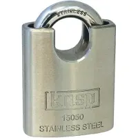 Kasp K15050D Hänglås 50 mm Ny låsning Silver Nyckel