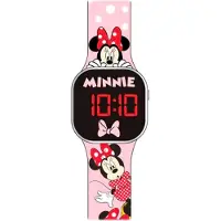 Kids Euroswan Mouse klocka LED med kalender MN4369, rosa