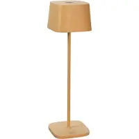Konstsmide LED-bordslampa Capri, höjd 36 cm, sandfärgad, IP54 dimbar, Creme / bärnsten, Vardagsrum / matsal, Aluminium / grå / zink, Modern
