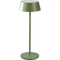 Konstsmide LED-batteridriven bordslampa Menton, grön, höjd 27 cm, IP54, USB dimbar, Grön, Vardagsrum / matsal, Aluminium / grå / zink, Modern