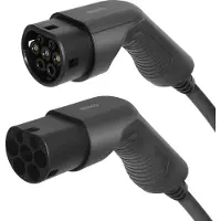 Deltaco laddkabel typ 2 - typ 2, 3 fas, 16A, 3 meter