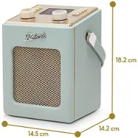 Roberts Revival Mini 2, Bärbar, Analog och digital, DAB, DAB+, FM, LCD, 3,5 mm, Mintfärgad