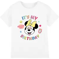 Disney Barn Det är Min Födelsedag Minnie Mouse T-Shirt (Vit)