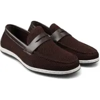 Infinity Leather Bruna, andningsbara loafers för män, lätta slip-on
