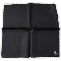Dolce&Gabbana Svart krona logo fyrkantig näsduk scarf