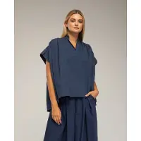 Tantra Oversized kortärmad topp med veck