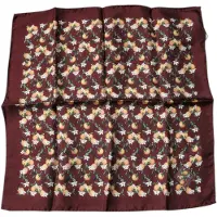 Dolce&Gabbana Mörkröda apelsiner siden kvadratisk näsduk scarf