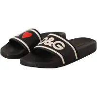 Dolce&Gabbana I Love Slides Herr Svarta Flip-Flops