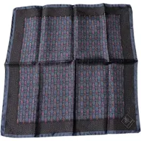 Dolce&Gabbana Mörkblå skalbagge fyrkantig näsduksscarf