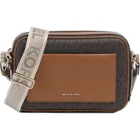 Michael Kors för kvinnor. 32R5G5VC9B Axelremsväska med monogram i brunt (OSFA), Casual, Polyester