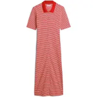 Tommy Hilfiger Gold Tone Button Midi Polo Dress