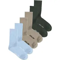 Jack & Jones Sockor 'JACNOLAN' ljusblå / taupe / gran / vit
