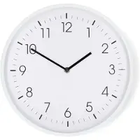 Nedis Väggklocka | Diameter: 300 mm | Plast | Tyst rörelse | Vit