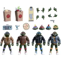 NECA Teenage Mutant Ninja Turtles Cartoon Actionfigurer 4-pack Punk Turtles Actionfigur 18 Cm