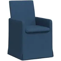 vidaXL Matstolar 2 pcs Blå 57 x 67 x 95 cm tyg