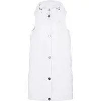Armani Exchange Quiltad lång gilet för dam och dam (Vit)