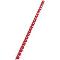 GBC CombBind - 10 mm - 21 ringar - A4 (210 x 297 mm) - 65 ark - röd - 100 stk plastbindningskam - för P/N: 2101435, 4400399, IB271106, IB271717