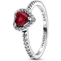 Pandora Timeless Ring Non-stackable Sparkling Red Elevated Heart ring 198421C02-50