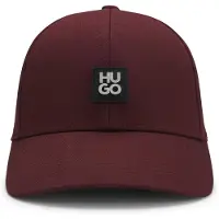 HUGO Cotton-twill cap with stacked logo