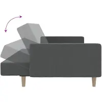 vidaXL Bäddsoffa 2-sits ljusgrå tyg