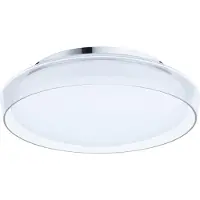 Paulmann Luena, Rund, Innertak/vägg, Infälld, Krom, Vit, Glas, Metall, Badrum