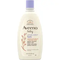 Aveeno Baby Calming Comfort Bath & Wash med avkopplande lavendel & vaniljdofter & naturligt havreextrakt Hypoallergen & rivfri formel Paraben- Ft