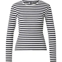 Pieces T-shirt 'PCRUKA' svart / vit