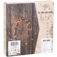 Usorteret Bumba-dekoration 40 LED/Ø15cm (24)